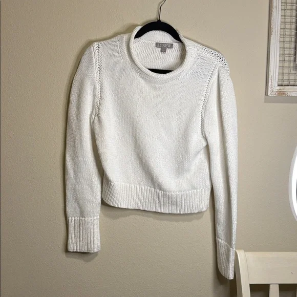 J.Crew White Knit Sweater Size Small - Picture 1 of 5